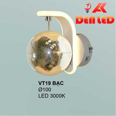 ĐÈN GẮN TƯỜNG VT19 BẠC