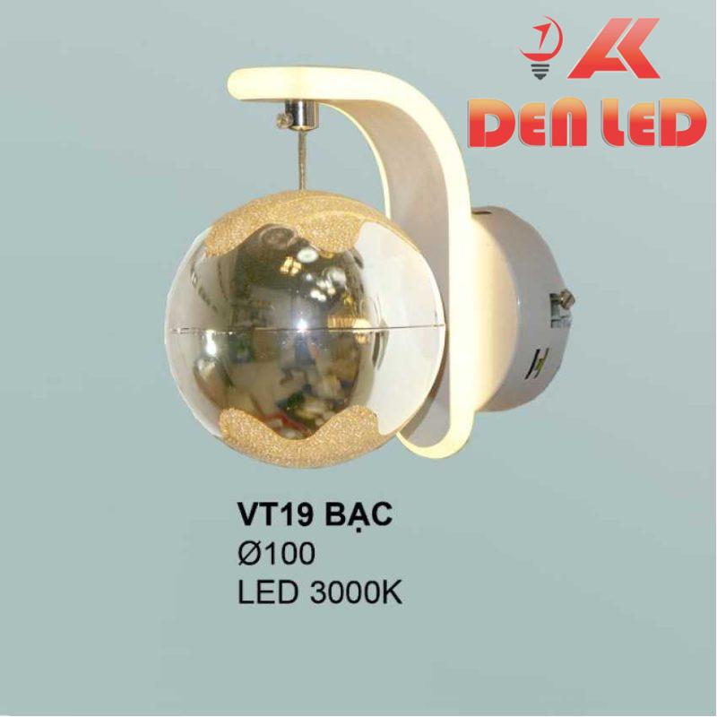 ĐÈN GẮN TƯỜNG VT19 BẠC